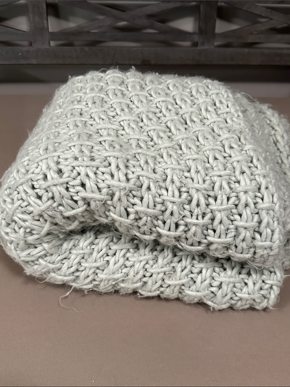Hearth and Hand Chunky Knit Throw Blanket - mint